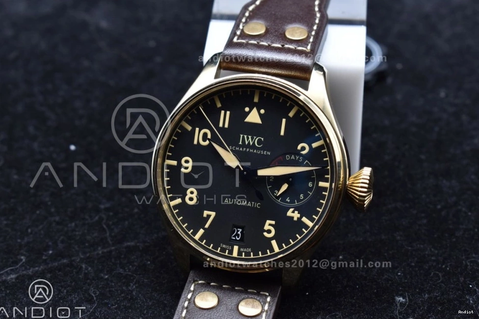 ZF Best Brown on Dial Edition IW501005 UrbanChic Strap Big Real Black Bronze 519 Leather 1:1 A Pilot 0713